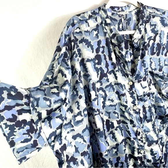 Free People - Goddess Sleep Shirt - Blue Print Large - Picture 5 of 10